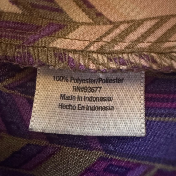 a.n.a. Purple Print Sleeveless Blouse size XL - Picture 7 of 8